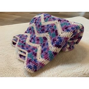 COPY - Confetti layer cake handmade chevron knit blanket